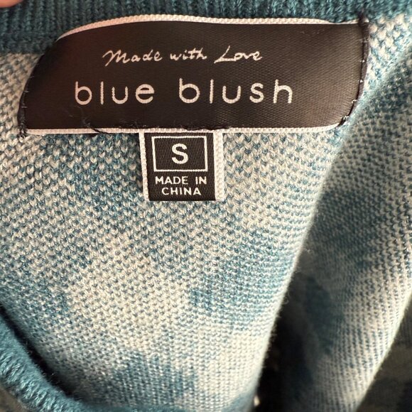 Blue Blush Argyle Knit Two-Piece Sweater & Skirt Set Small Blue & Cream - Picture 5 of 5